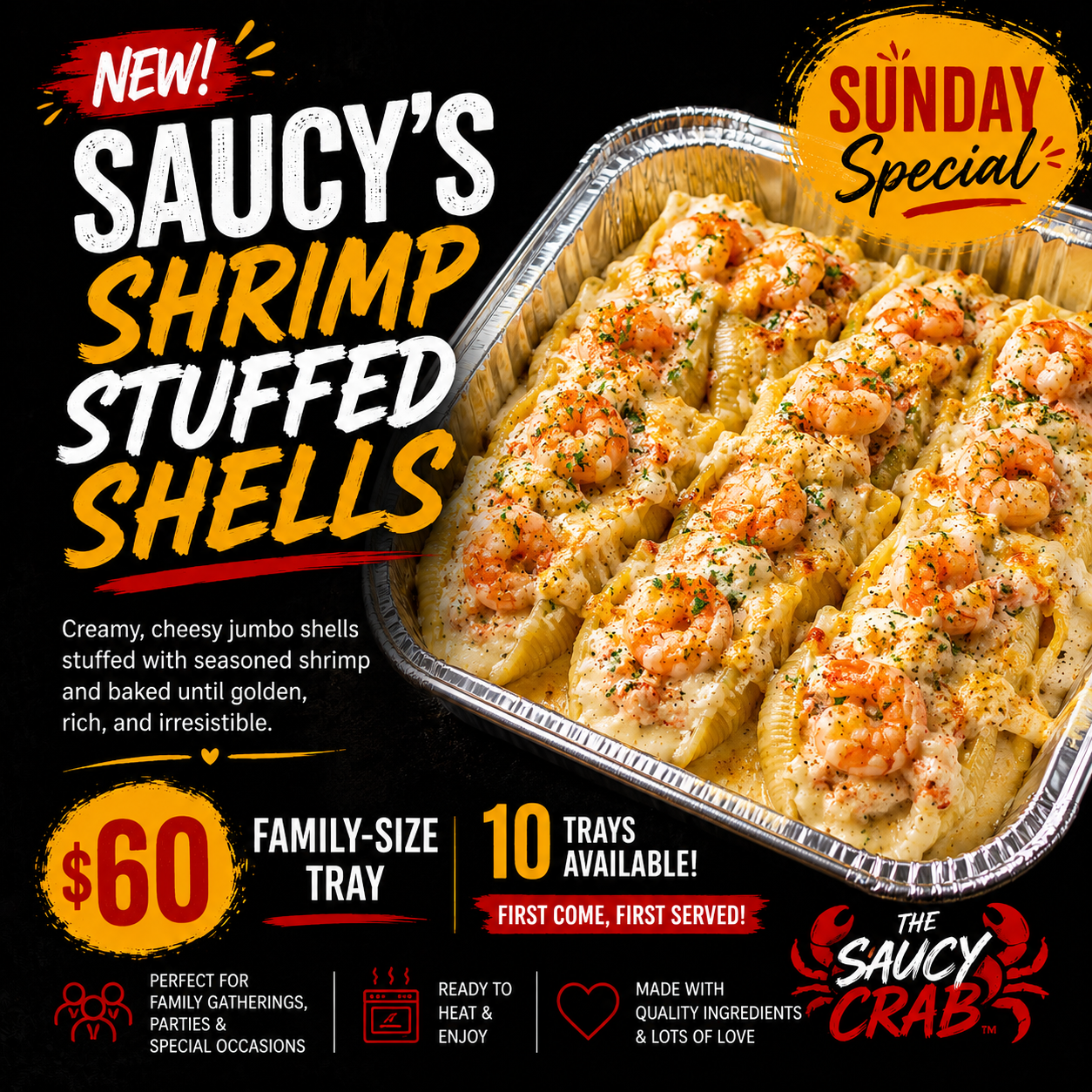 Saucy's Shrimp Stuffed Shells